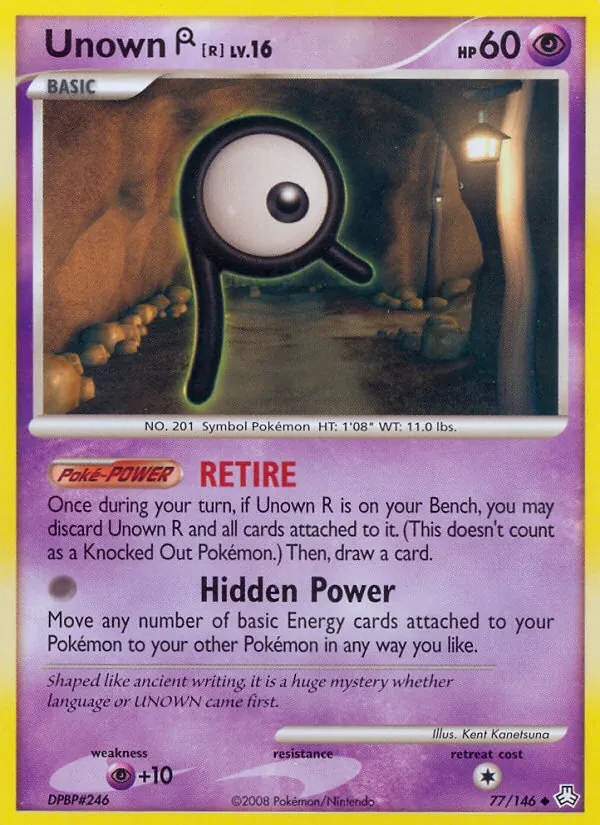 Unown R 77/146 Legends Awakened Pokémon card