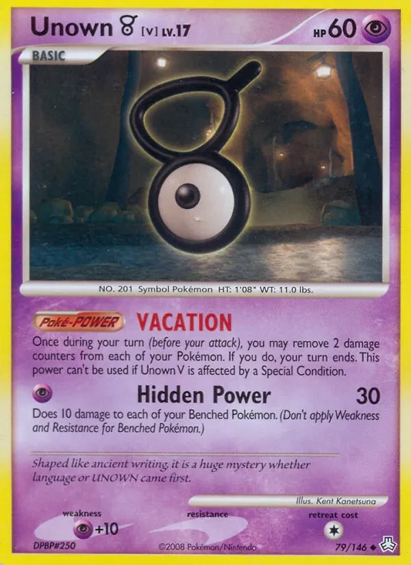 Unown V 79/146 Legends Awakened Pokémon card