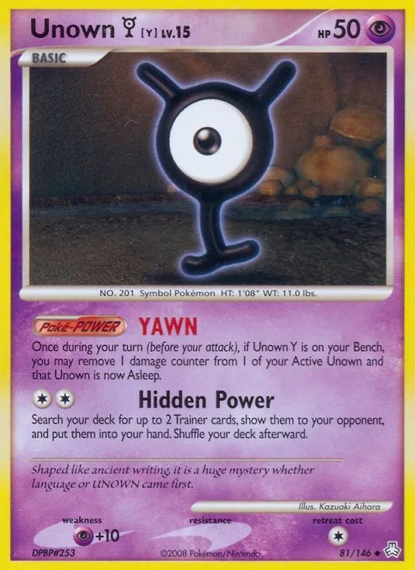Unown Y 81/146 Legends Awakened Pokémon Karte