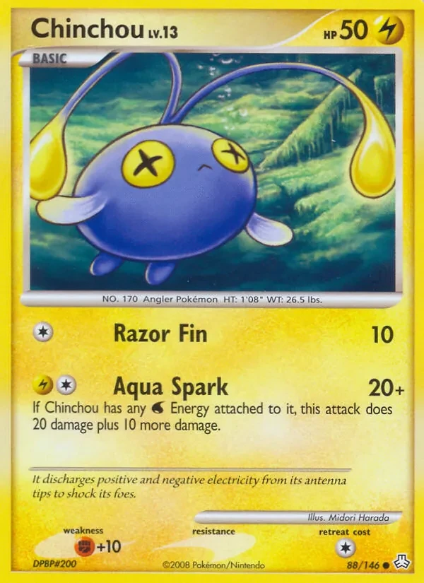 Chinchou 88/146 Legends Awakened Pokémon card