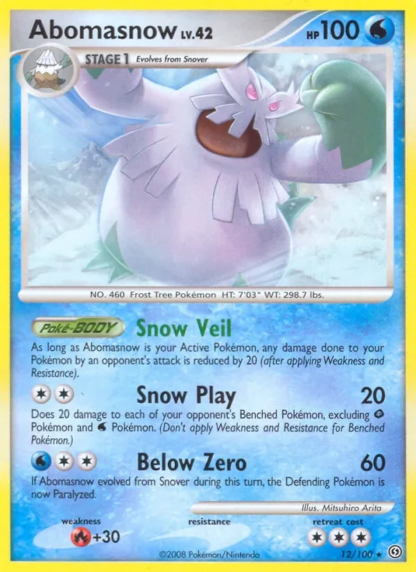 Abomasnow 12/100 Stormfront Pokémon card