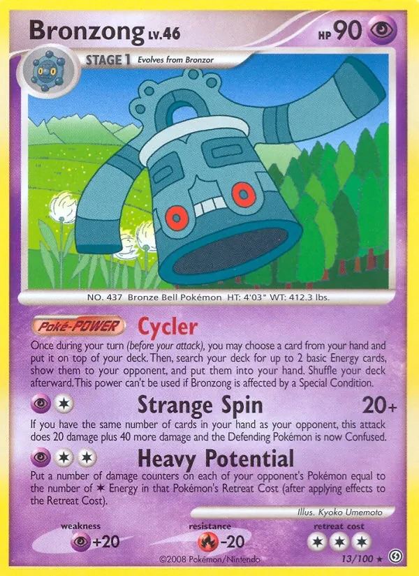 Bronzong 13/100 Stormfront Pokémon card