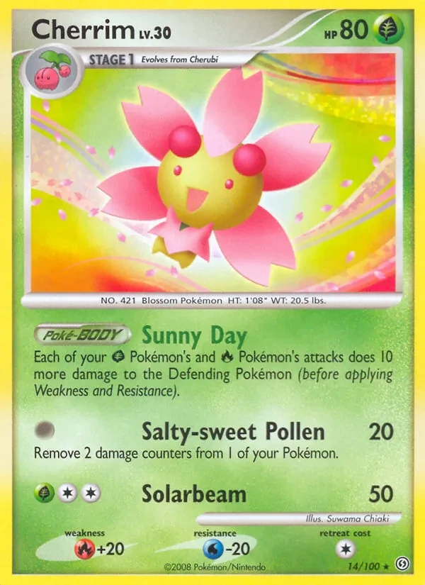 Cherrim 14/100 Stormfront Pokémon card