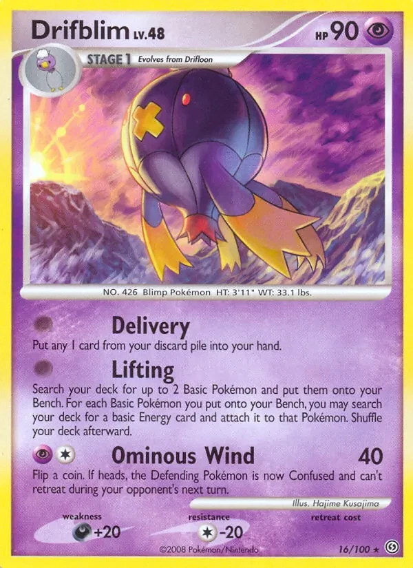 Drifblim 16/100 Stormfront Pokémon card