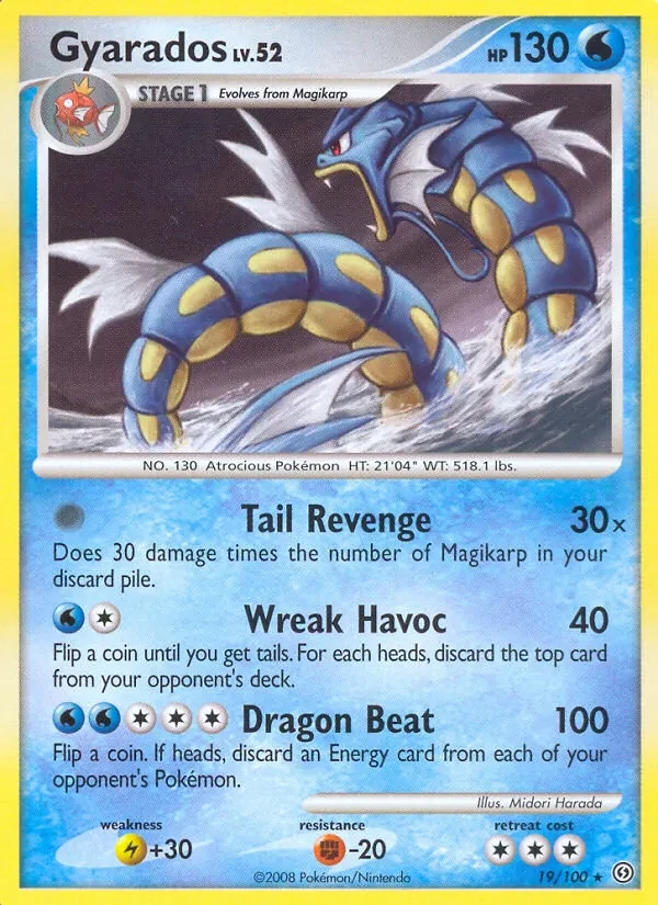 Gyarados 19/100 Stormfront Pokémon card