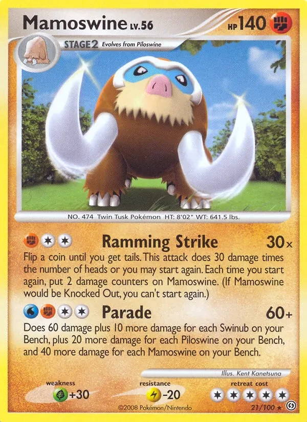 Mamoswine 21/100 Stormfront Pokémon card