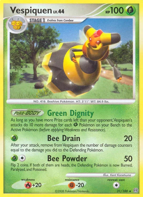 Vespiquen 31/100 Stormfront Pokémon card