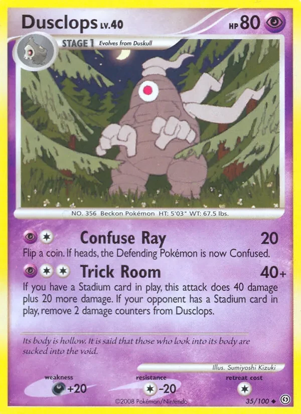 Dusclops 35/100 Stormfront Pokémon card