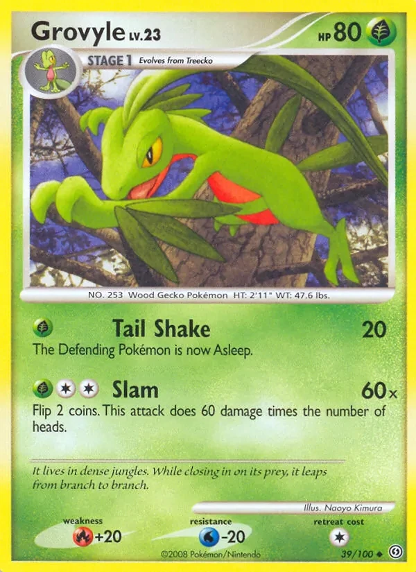 Grovyle 39/100 Stormfront Pokémon card