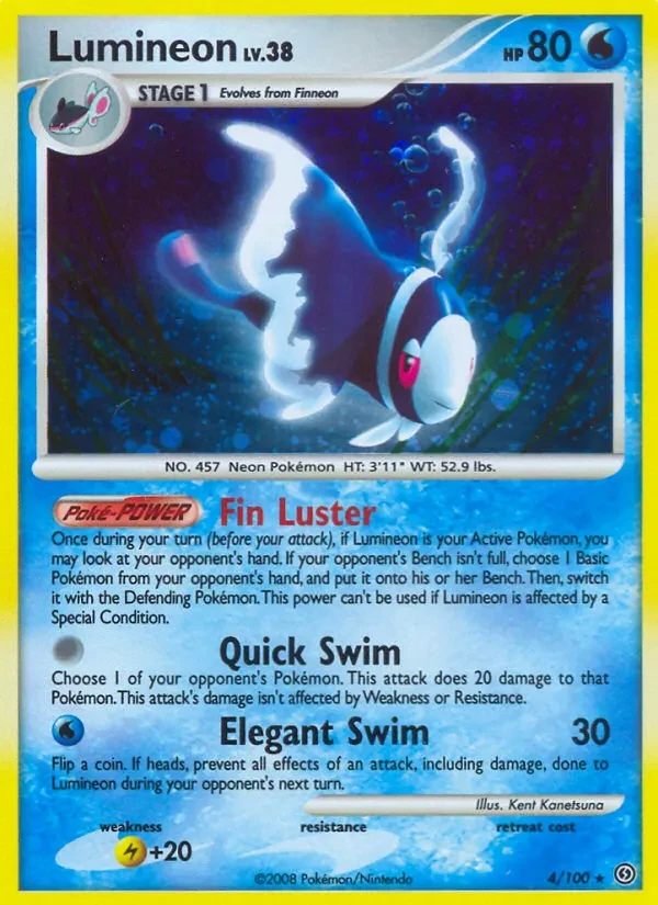 Lumineon 4/100 Stormfront Pokémon Karte