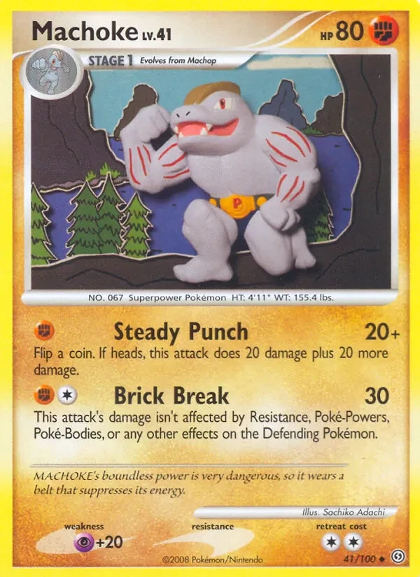 Machoke 41/100 Stormfront Pokémon card