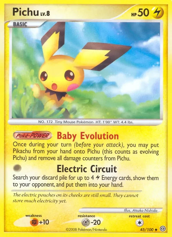Pichu 45/100 Stormfront Pokémon Karte