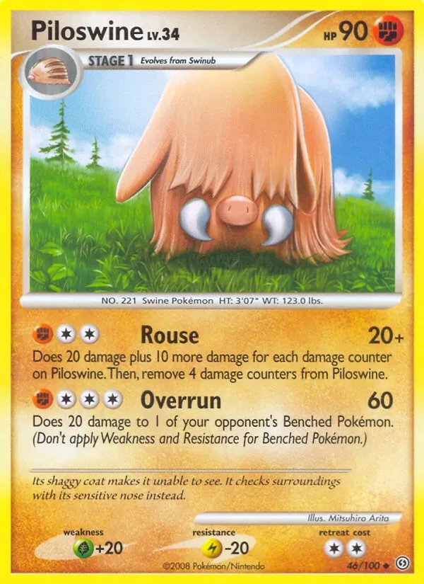Piloswine 46/100 Stormfront Pokémon card
