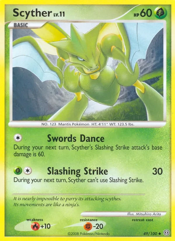 Scyther 49/100 Stormfront Pokémon Karte