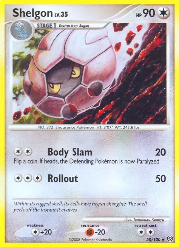 Shelgon 50/100 Stormfront Pokémon card