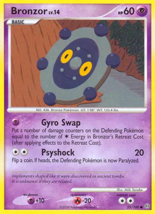 Bronzor 55/100 Stormfront Pokémon card