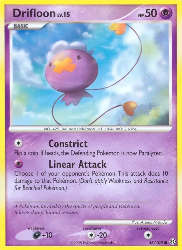 Drifloon 58/100 Stormfront Pokémon card