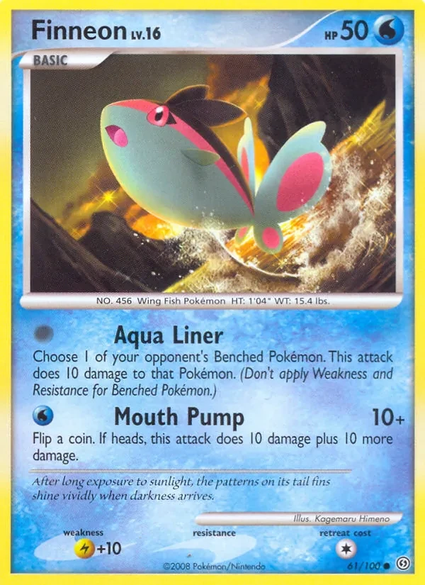 Finneon 61/100 Stormfront Pokémon Karte