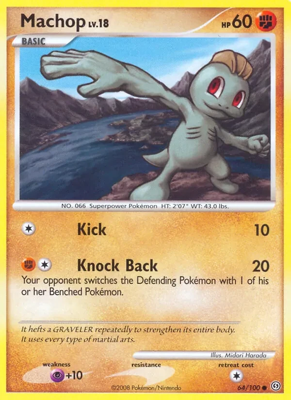 Machop 64/100 Stormfront Pokémon card