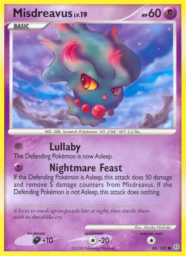 Misdreavus 68/100 Stormfront Pokémon card