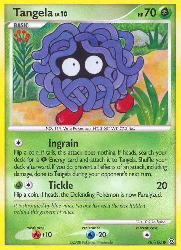 Tangela 78/100 Stormfront Pokémon card