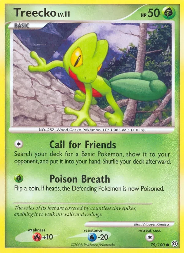 Treecko 79/100 Stormfront Pokémon card