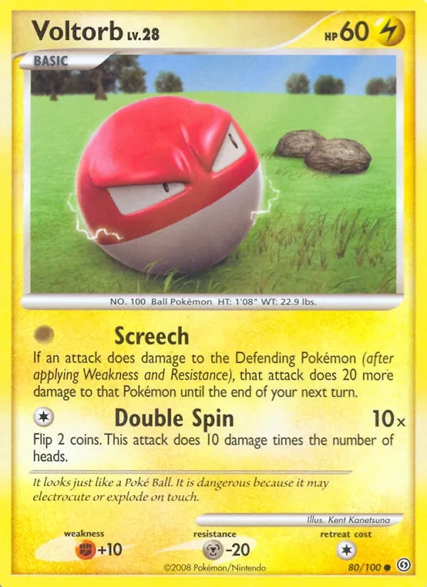 Carta Pokémon Voltorb 80/100 Stormfront