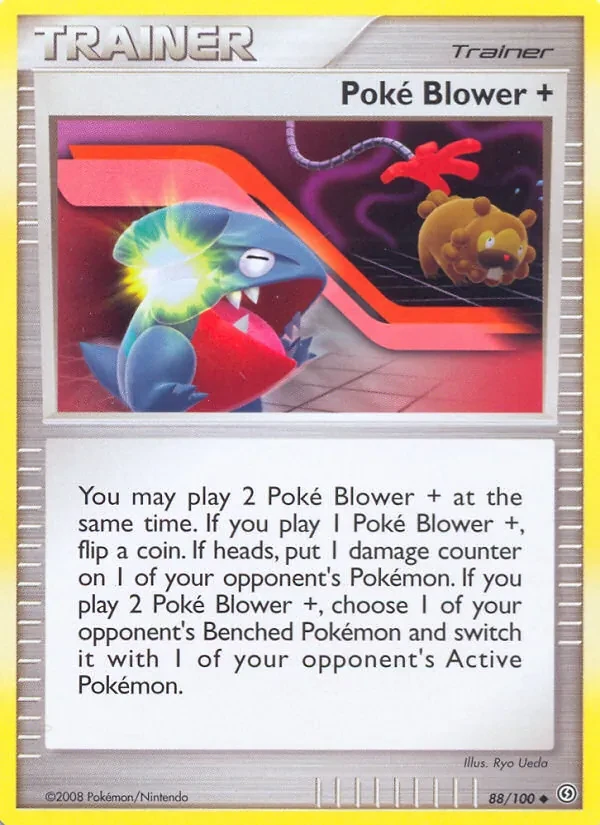 Poké Blower + 88/100 Stormfront Pokémon card
