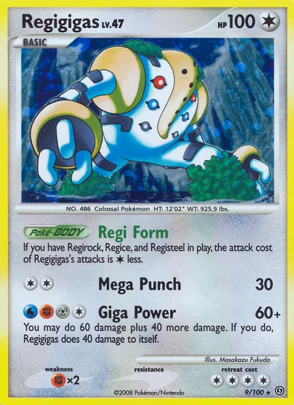 Regigigas 9/100 Stormfront Pokémon card