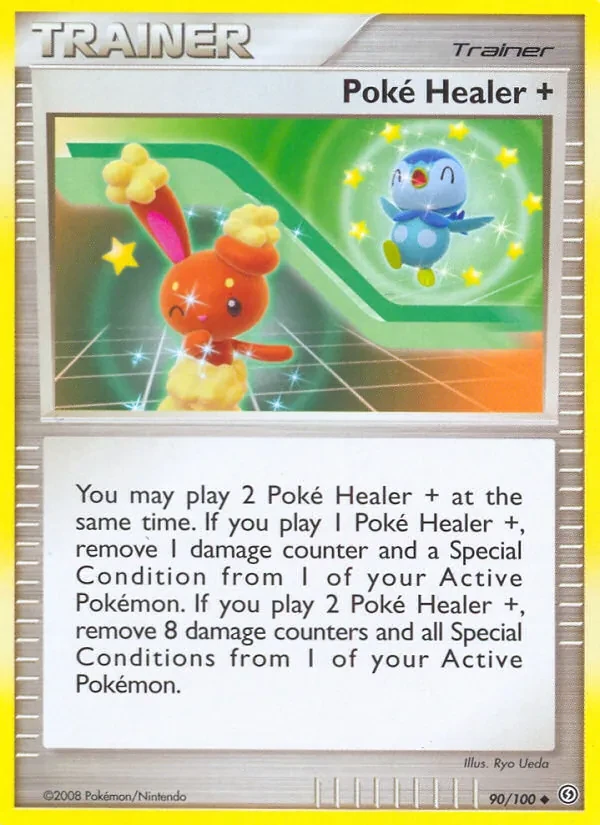Poké Healer + 90/100 Stormfront Pokémon card
