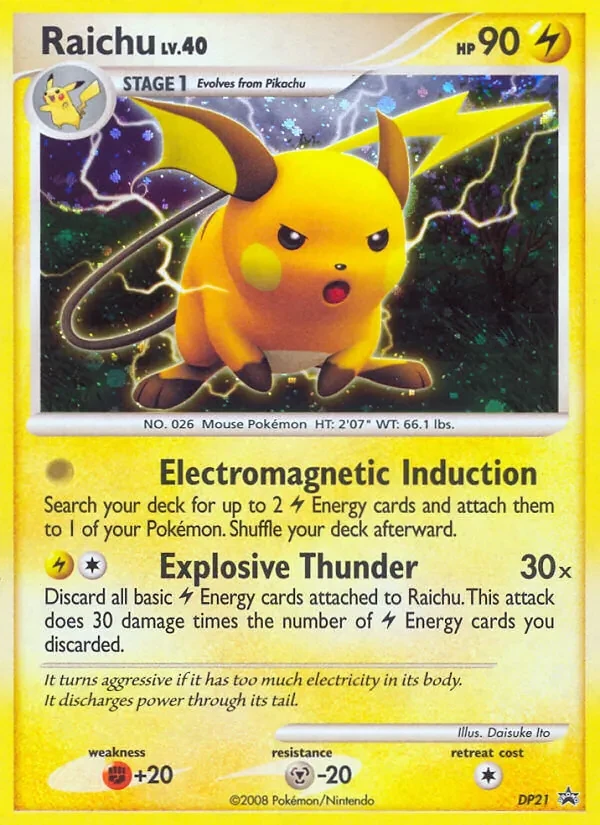 Raichu DP21 DP Black Star Promos Pokémon card