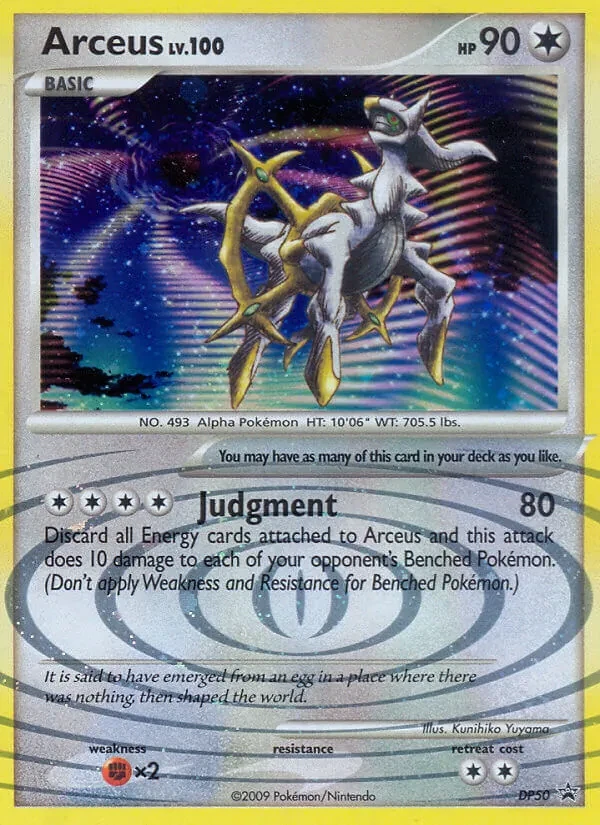 Arceus DP50 DP Black Star Promos Pokémon card