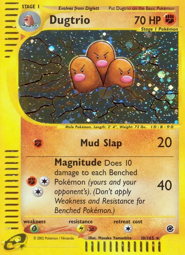 Dugtrio 10/165 Expedition Base Set Pokémon Karte