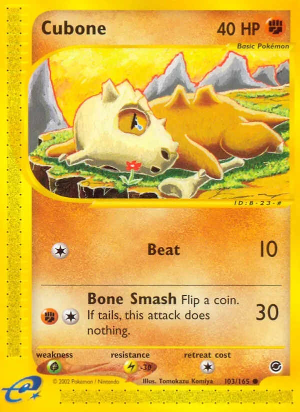 Cubone 103/165 Expedition Base Set Pokémon card
