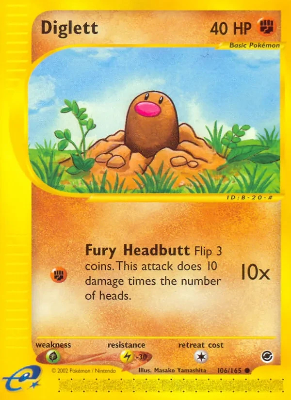 Carte Pokémon Diglett 106/165 Expedition Base Set