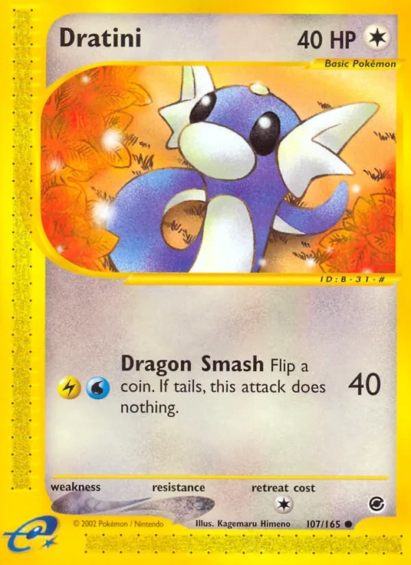 Carte Pokémon Dratini 107/165 Expedition Base Set