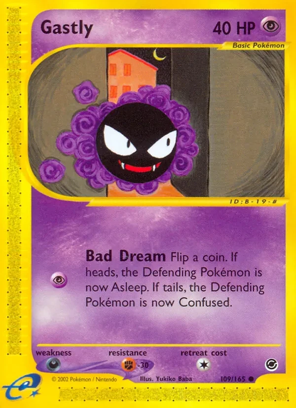 Gastly 109/165 Expedition Base Set Pokémon card