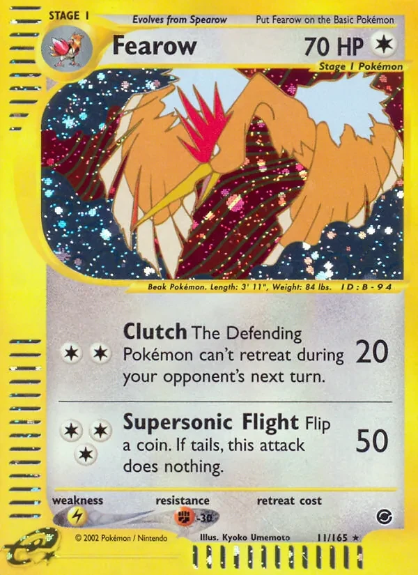 Fearow 11/165 Expedition Base Set Pokémon card