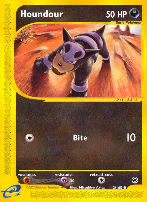 Houndour 113/165 Expedition Base Set Pokémon card