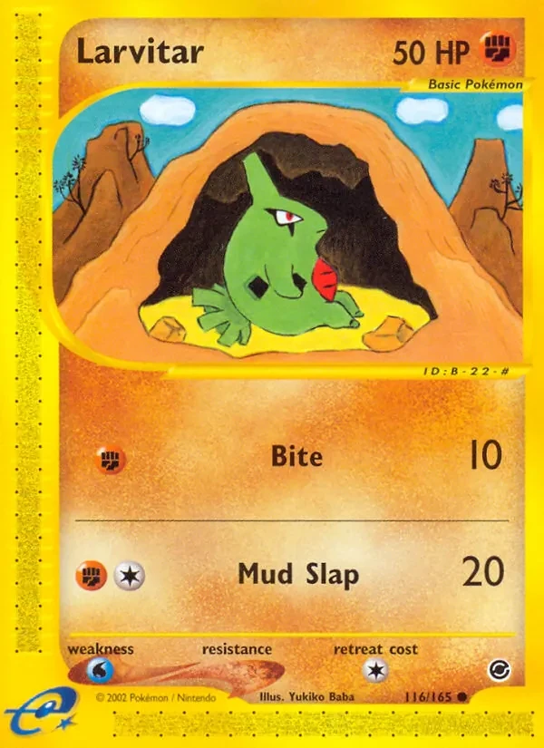Larvitar 116/165 Expedition Base Set Pokémon card