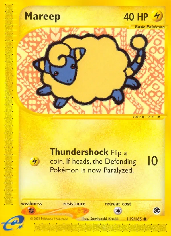 Mareep 119/165 Expedition Base Set Pokémon card