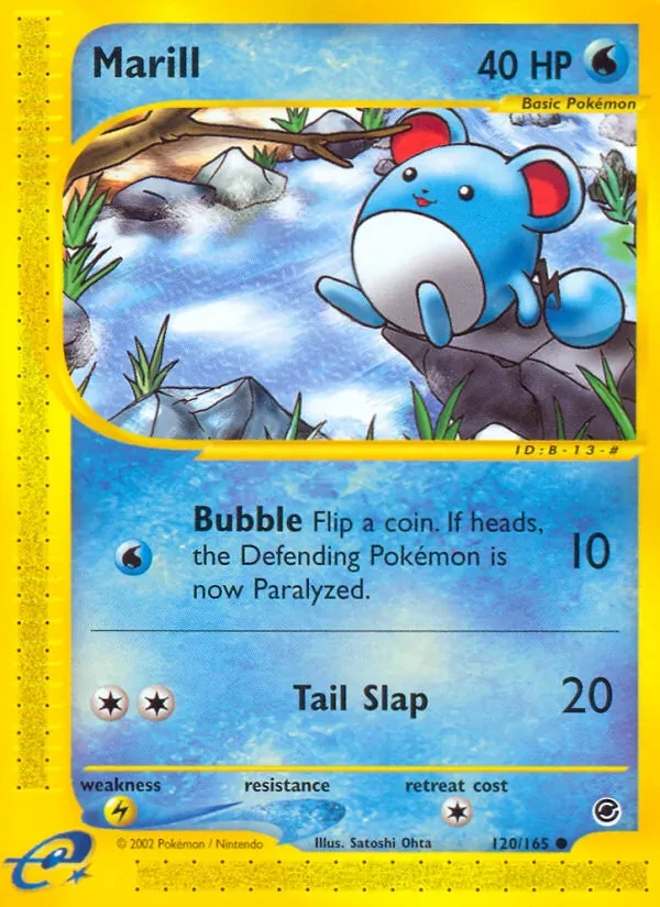 Marill 120/165 Expedition Base Set Pokémon card