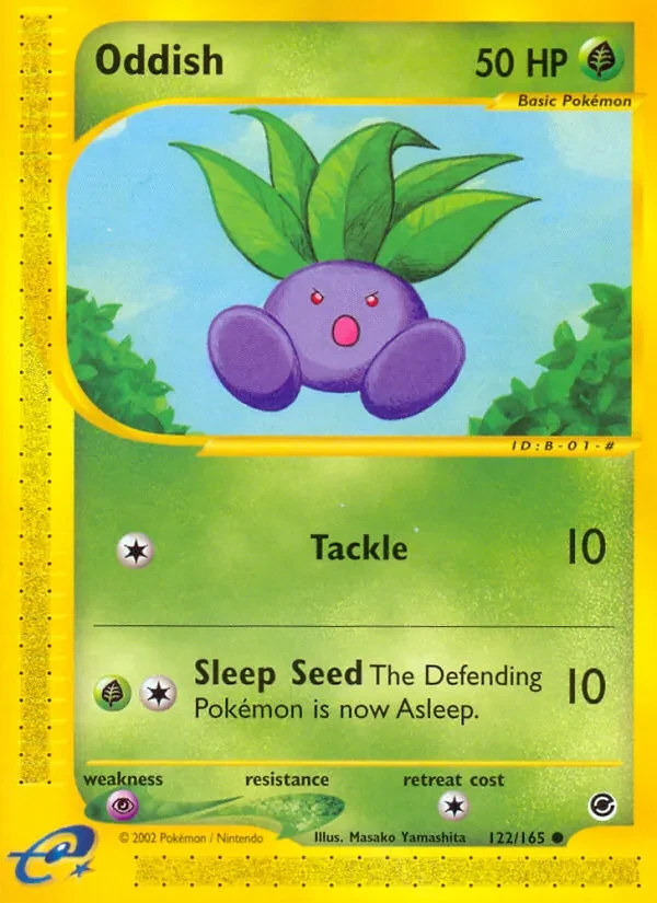 Oddish 122/165 Expedition Base Set Pokémon card
