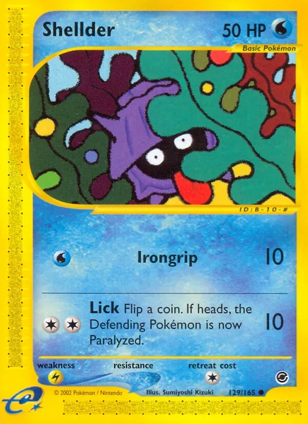 Shellder 129/165 Expedition Base Set Pokémon card