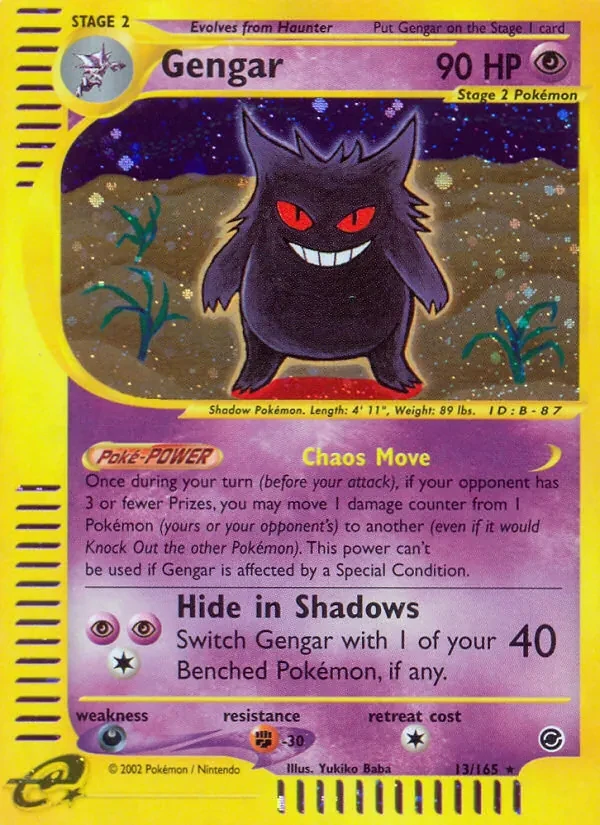 Gengar 13/165 Expedition Base Set Pokémon card