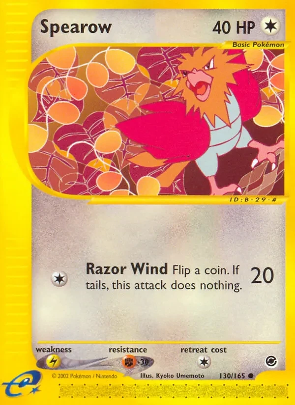 Spearow 130/165 Expedition Base Set Pokémon card