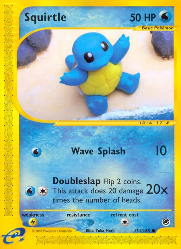 Squirtle 131/165 Expedition Base Set Pokémon card