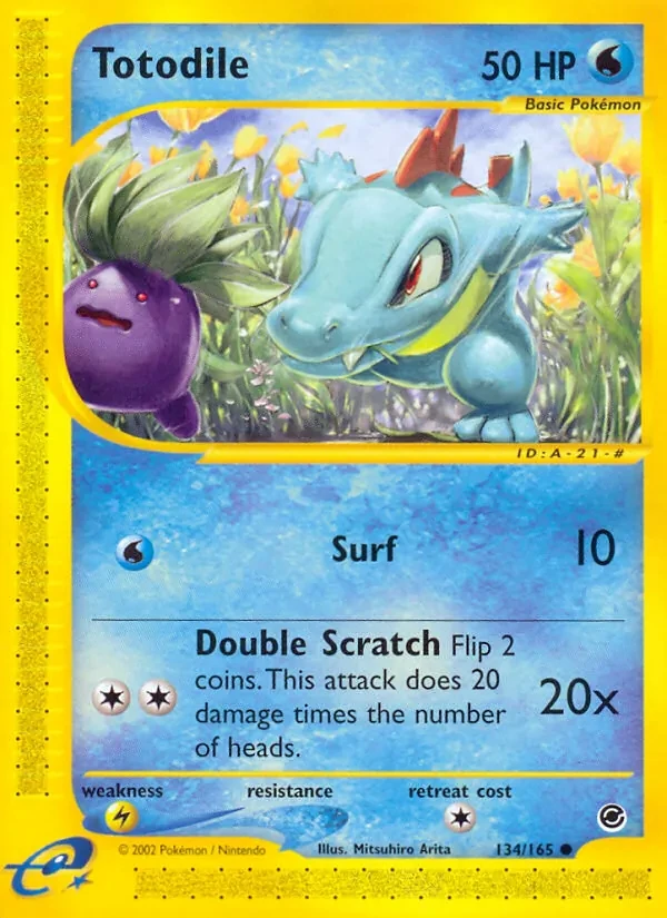 Totodile 134/165 Expedition Base Set Pokémon card