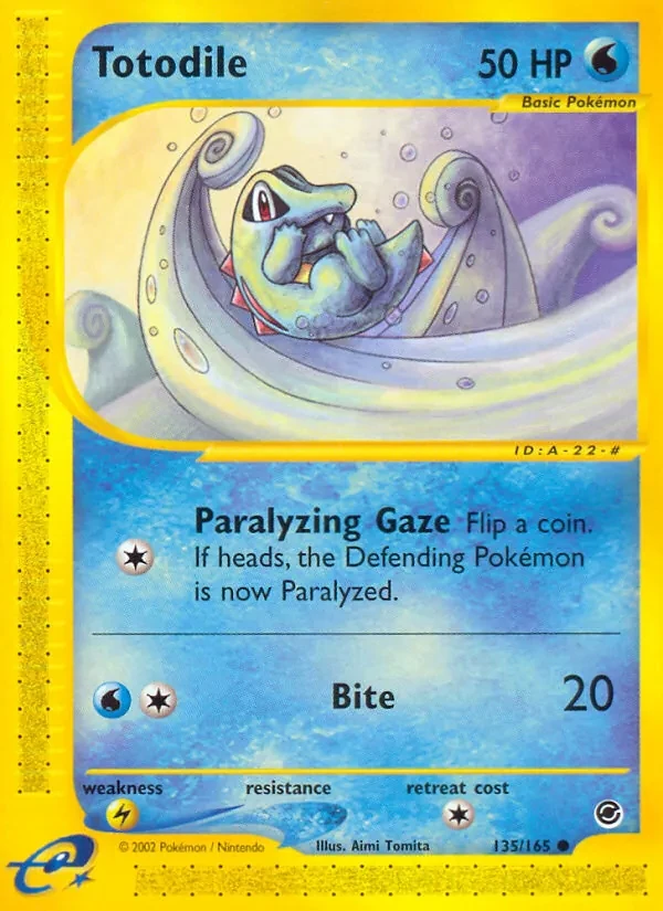 Totodile 135/165 Expedition Base Set Pokémon Karte