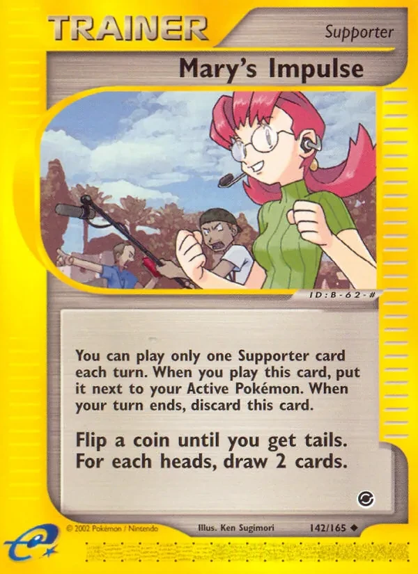 Mary's Impulse 142/165 Expedition Base Set Pokémon card